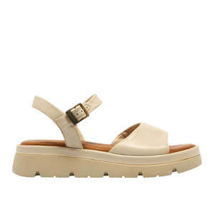 Carl Scarpa Assisi Off White Leather Platform Sandals